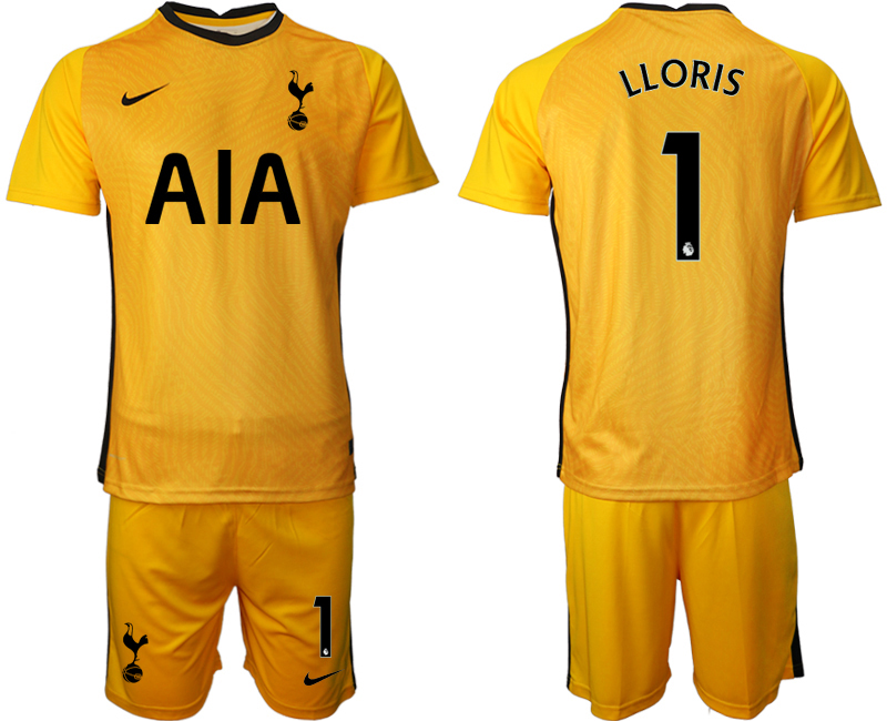 Cheap 2021 Men Tottenham Hotspur yellow goalkeeper 1 soccer jerseys